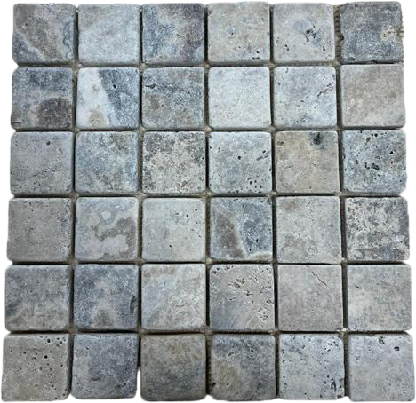 Silver Aging travertin argenté 30,5x30,5 cm