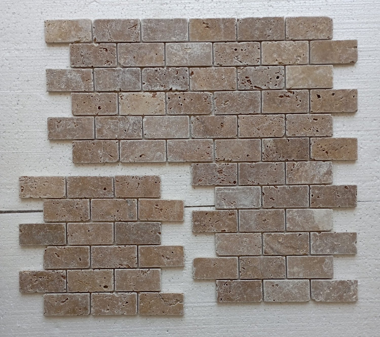 Mosaïque En Travertin Noche Adouci 30,5x30,5 cm