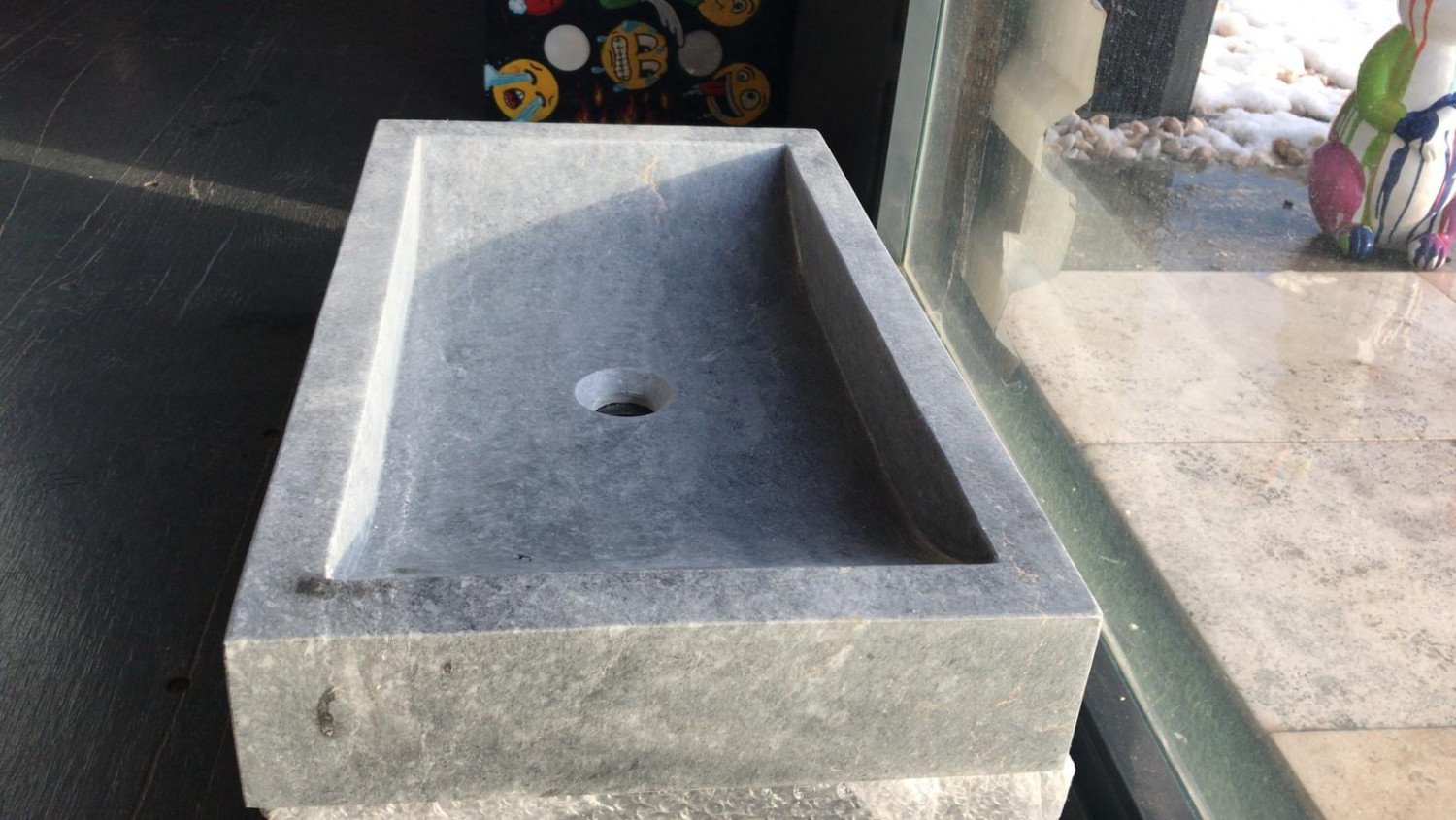 Vasque en Marbre Blue Stone - 70 x 40 cm