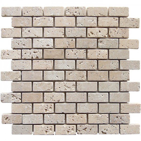 Aging Light Tuile de mosaïque de travertin 30,5x30,5 cm