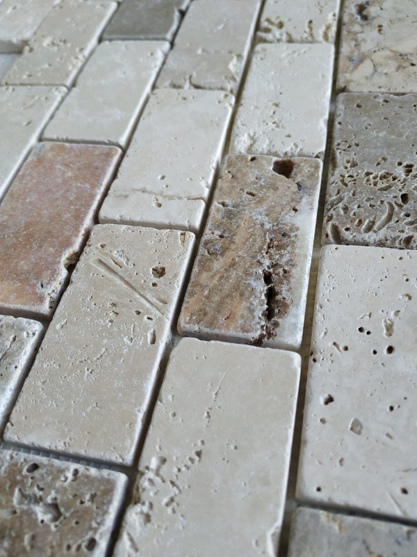 Mix Travertine Brick Tumbled Mosaic 30,5x30,5cm